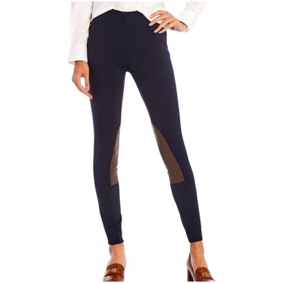 Polo Ralph Lauren Navy Ponte Jodhpur Skinny Pant Sz M - Picture 1 of 9